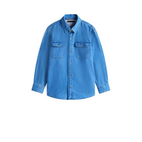 Tommy Hilfiger denim overhemd medium blue denim afbeelding