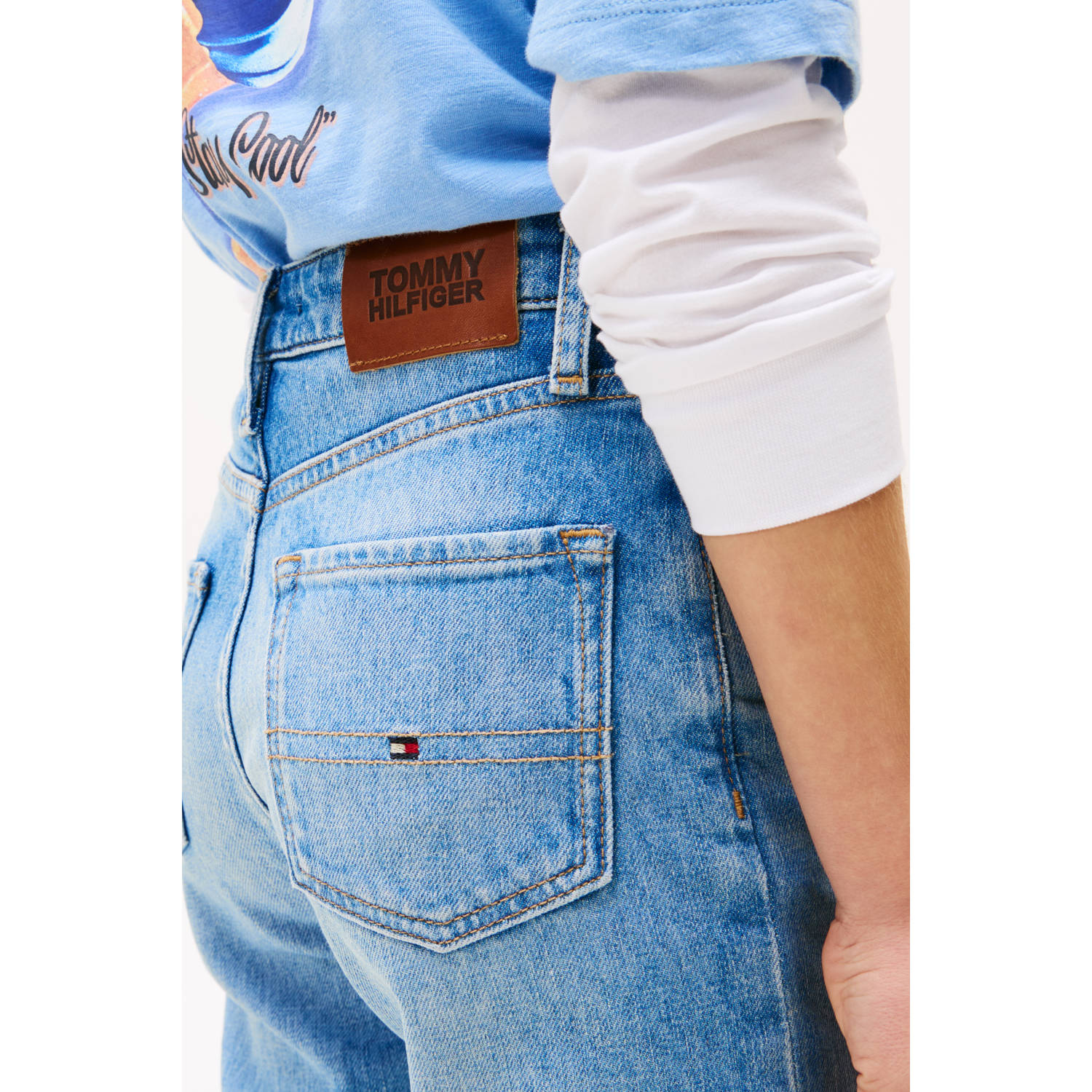 Tommy Hilfiger waist loose fit jeans light blue denim