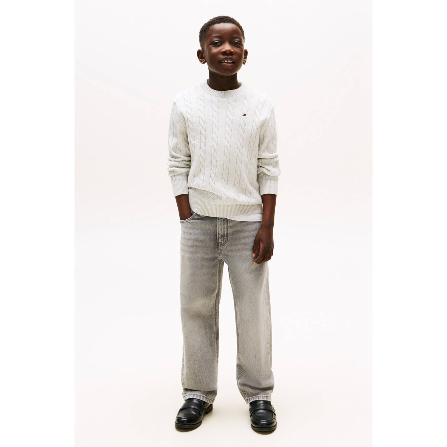 Tommy Hilfiger waist loose fit jeans grey denim