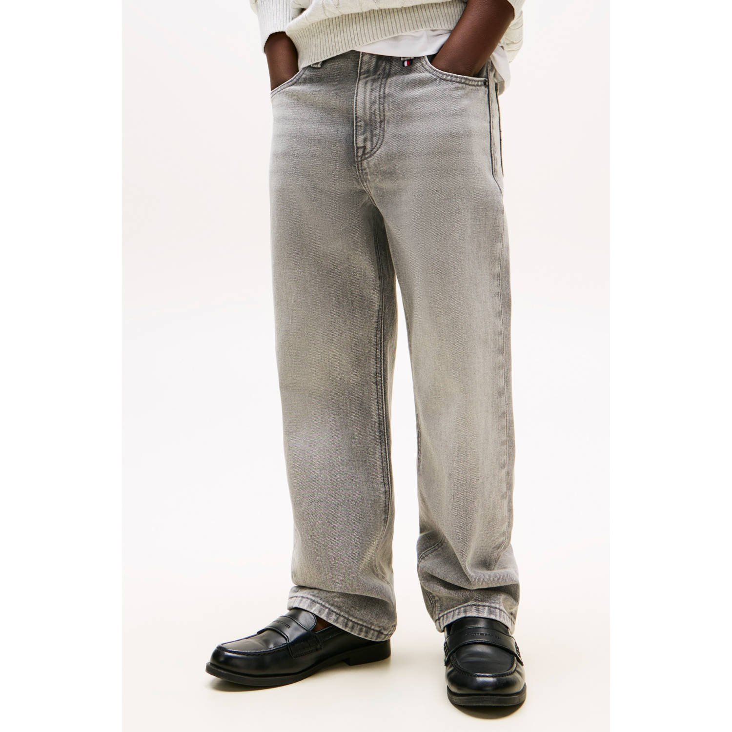 Tommy Hilfiger waist loose fit jeans grey denim
