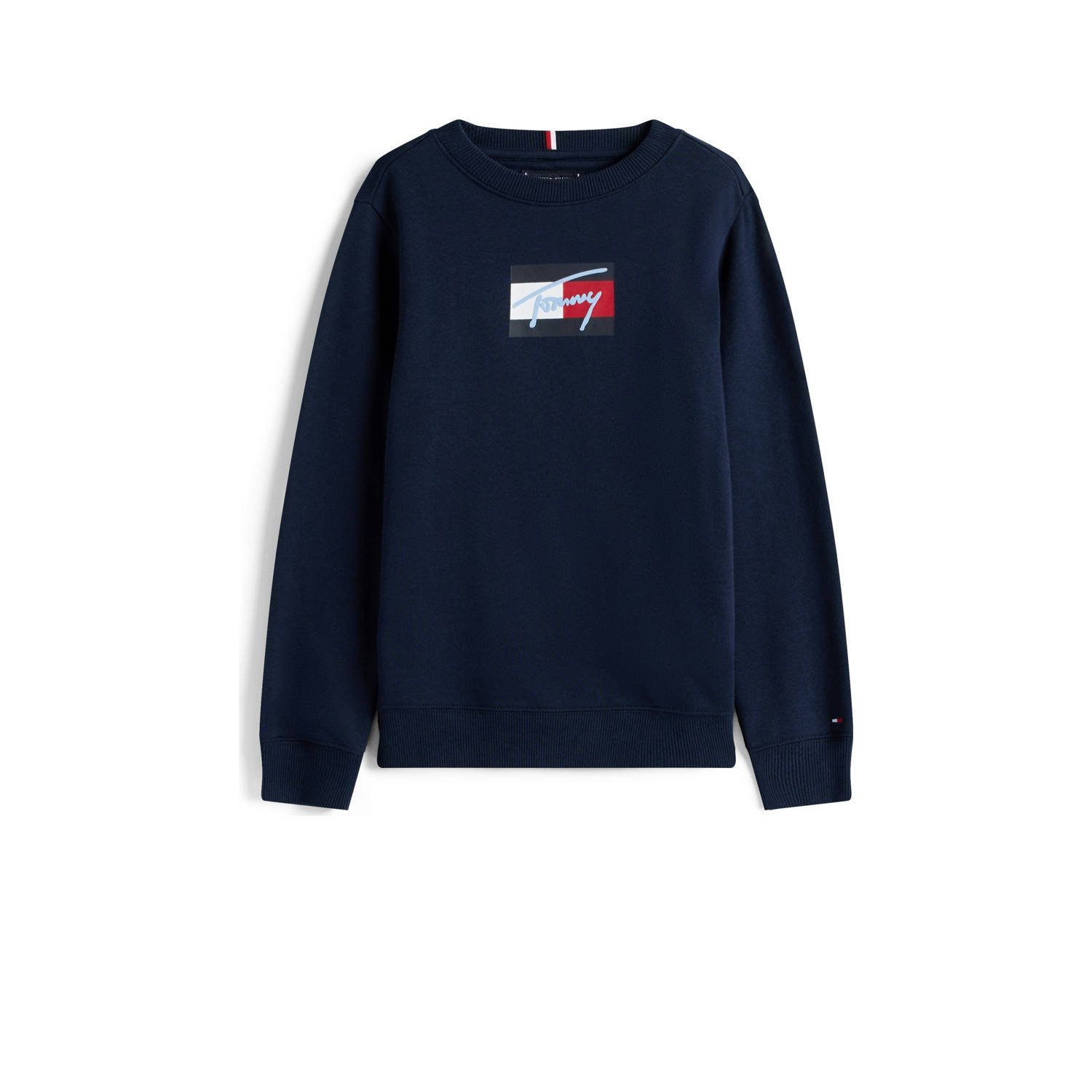 Tommy Hilfiger Sweatshirt TOMMY SCRIPT FLAG SWEATSHIRT voor kinderen tot 16 jaar vlag-logo-print