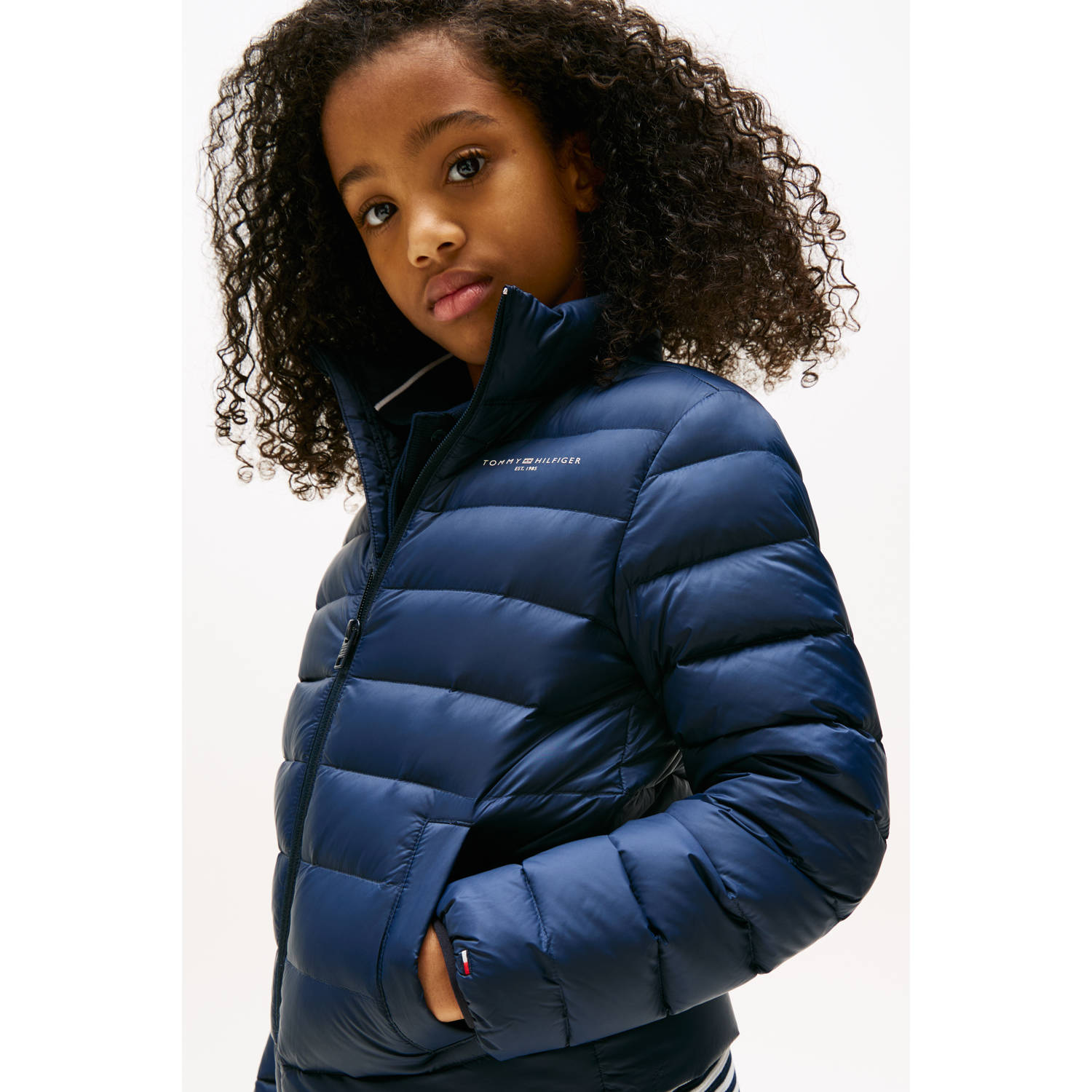 Tommy Hilfiger gewatteerde jas blauw