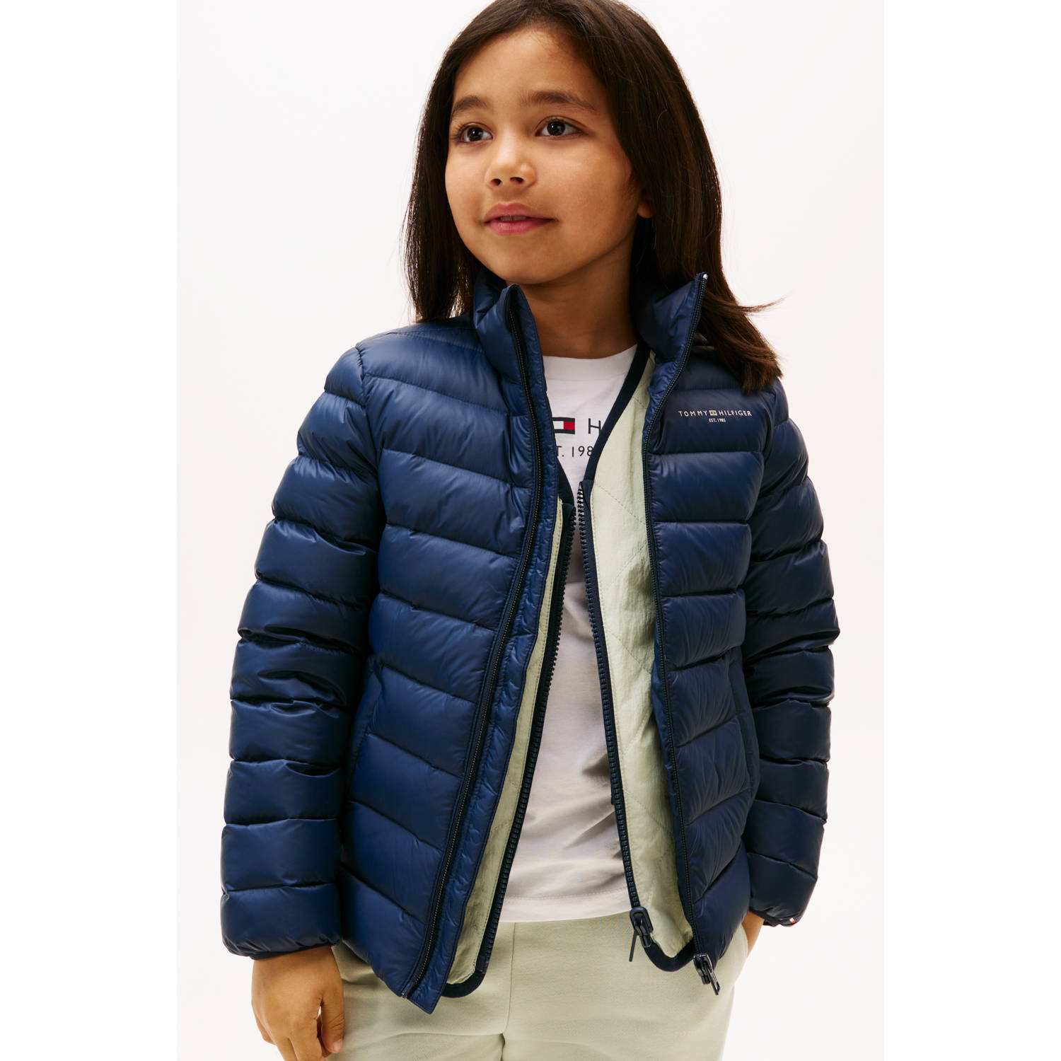 Tommy Hilfiger Teens Regular fit gewatteerd jack met donsvulling model 'ESSENTIAL'