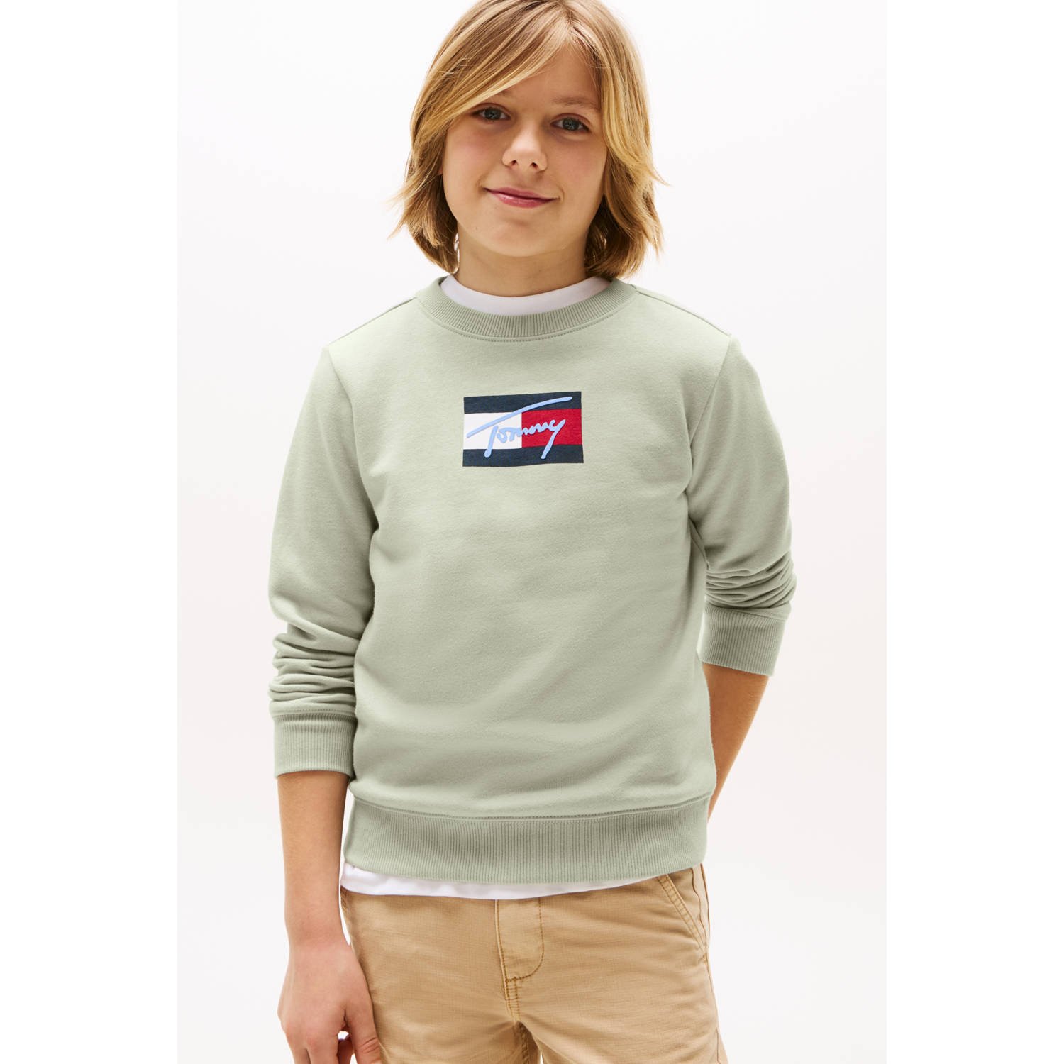 Tommy Hilfiger sweater lichtgroen