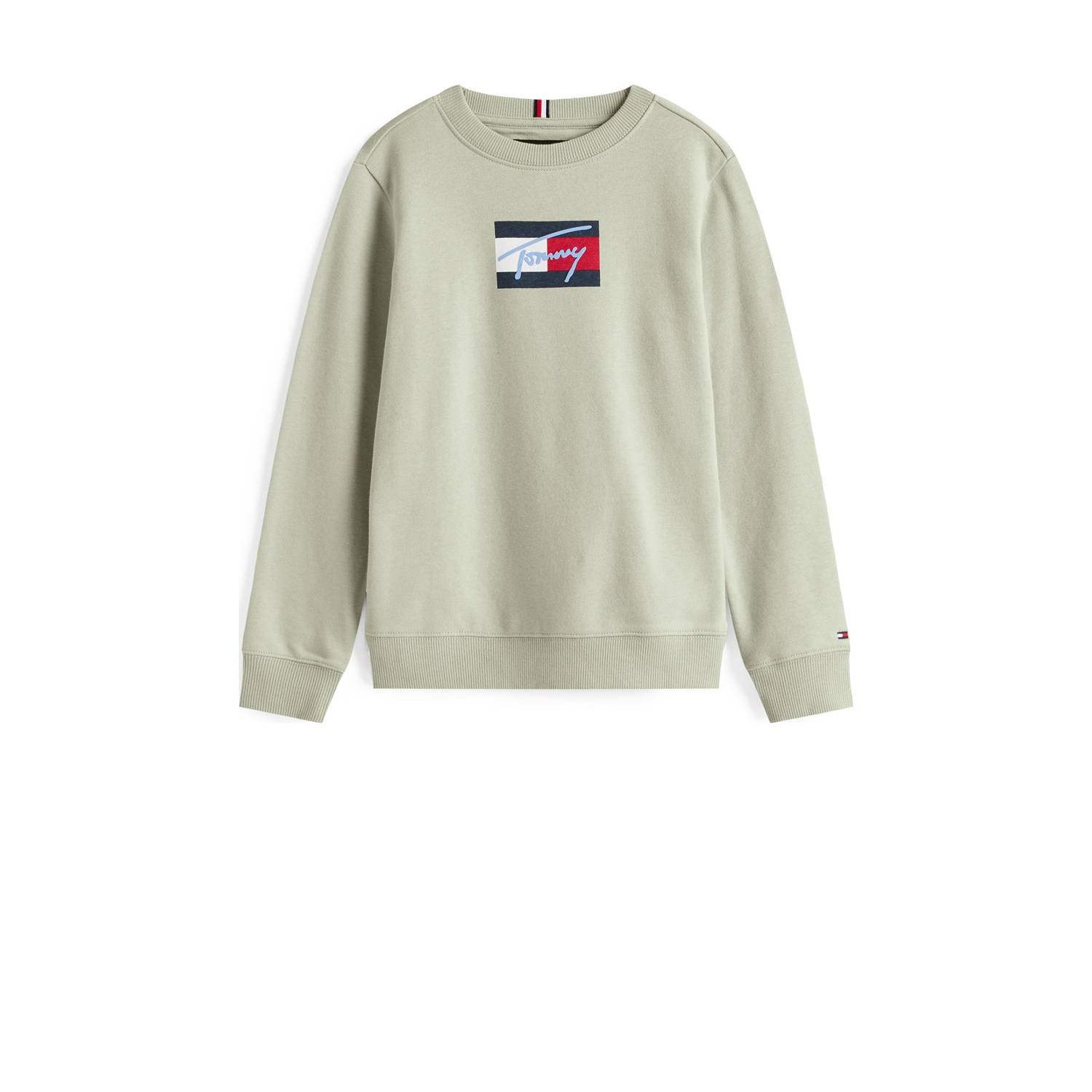 Tommy Hilfiger Sweatshirt TOMMY SCRIPT FLAG SWEATSHIRT voor kinderen tot 16 jaar vlag-logo-print