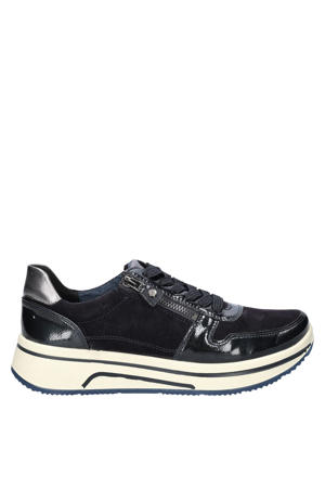 Sapporo suède sneakers donkerblauw