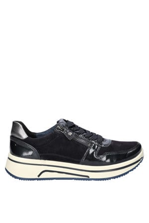 Sapporo suède sneakers donkerblauw