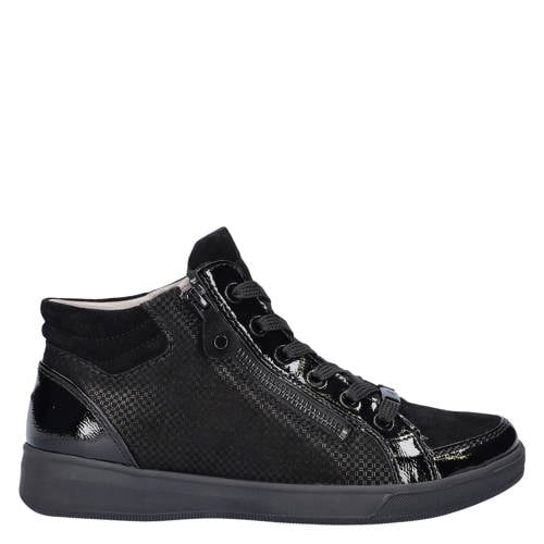 Ara Rome Hightop lakleren sneakers zwart afbeelding