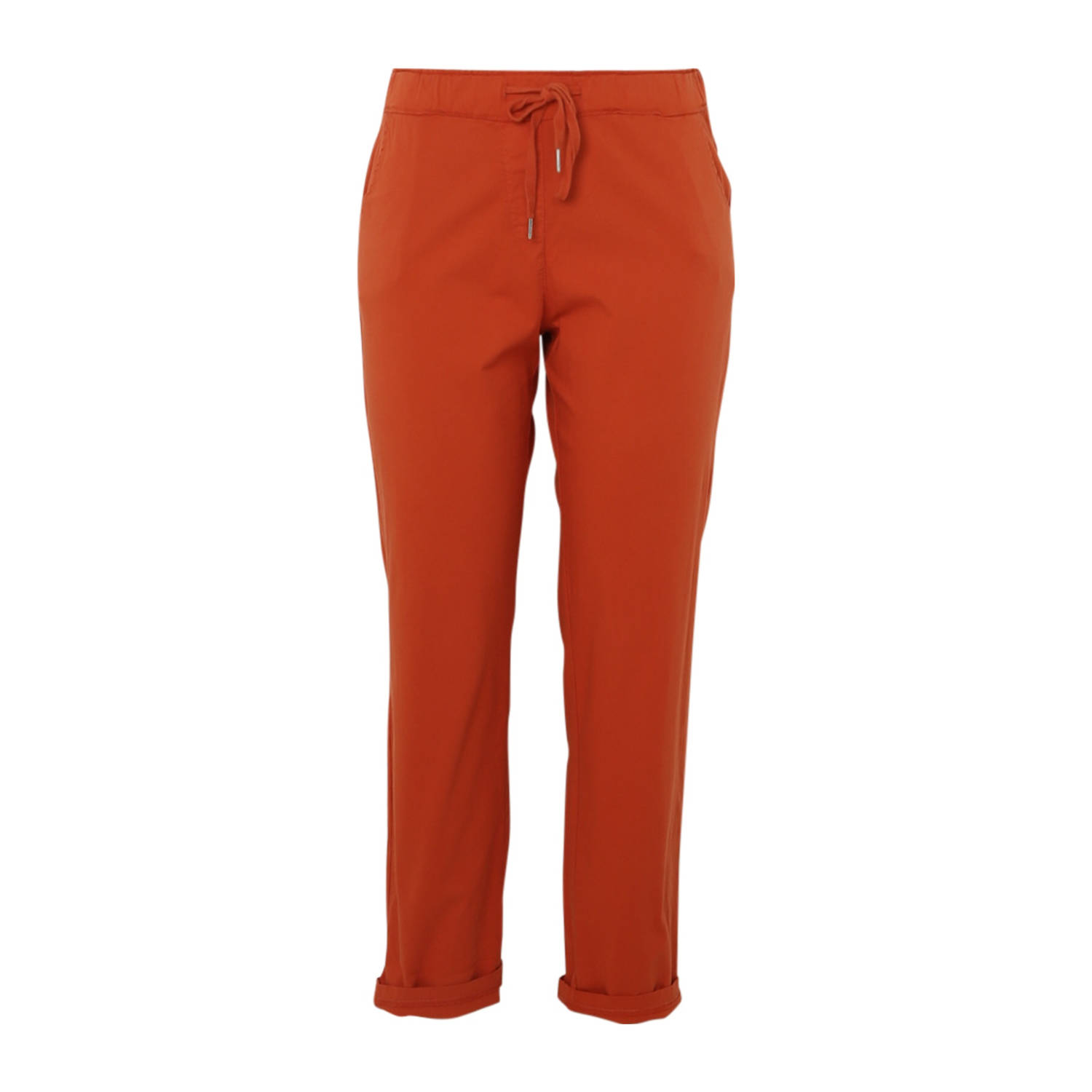 Paprika straight regular waist casual broek rood