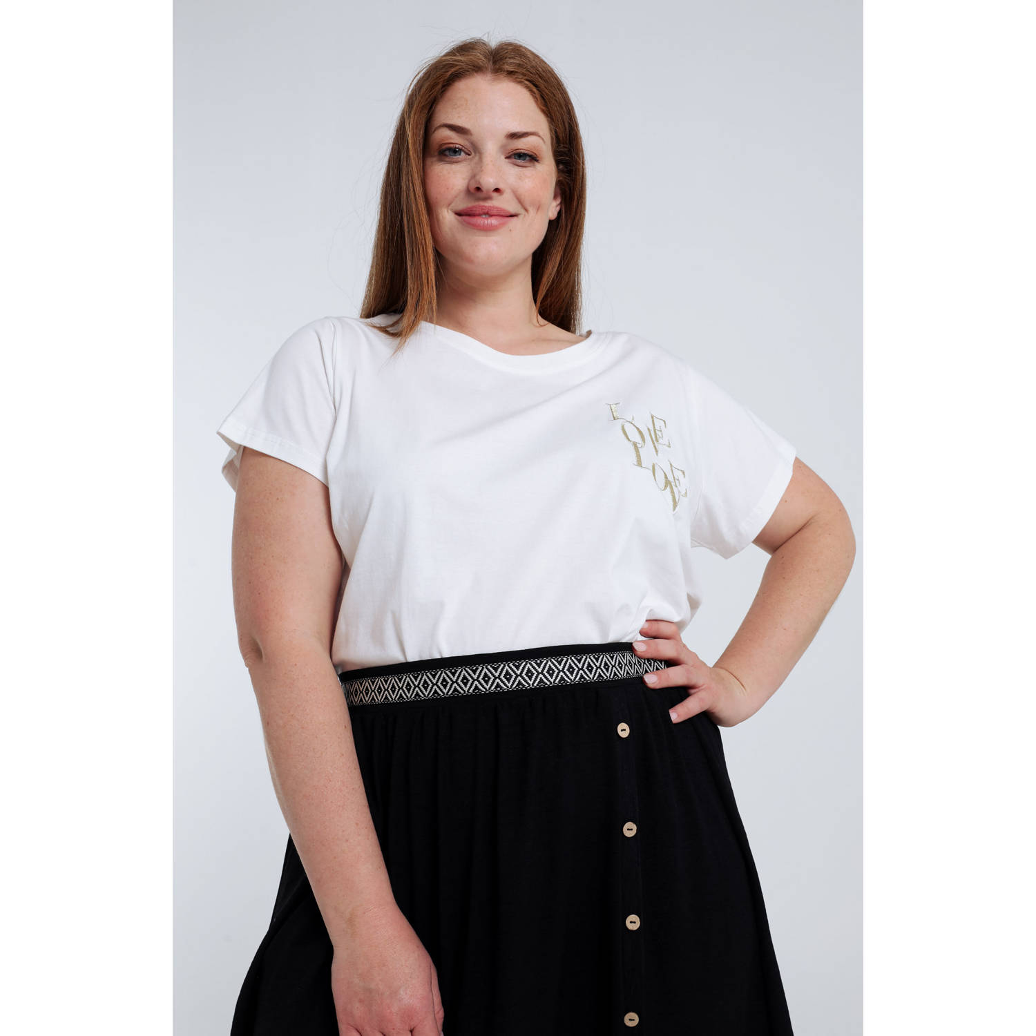 Paprika midi rok zwart