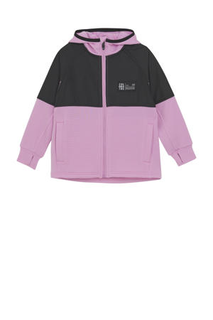 fleece vest lila/zwart