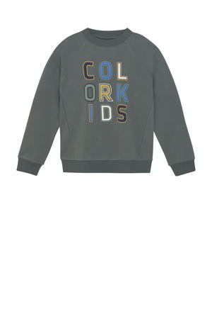 sweater groen/blauw/geel