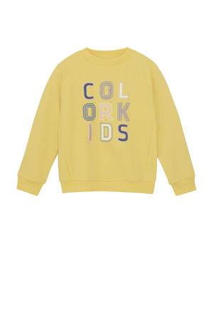 sweater geel/roze