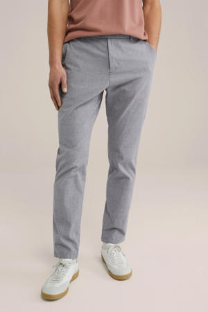 tapered pantalon grijsblauw