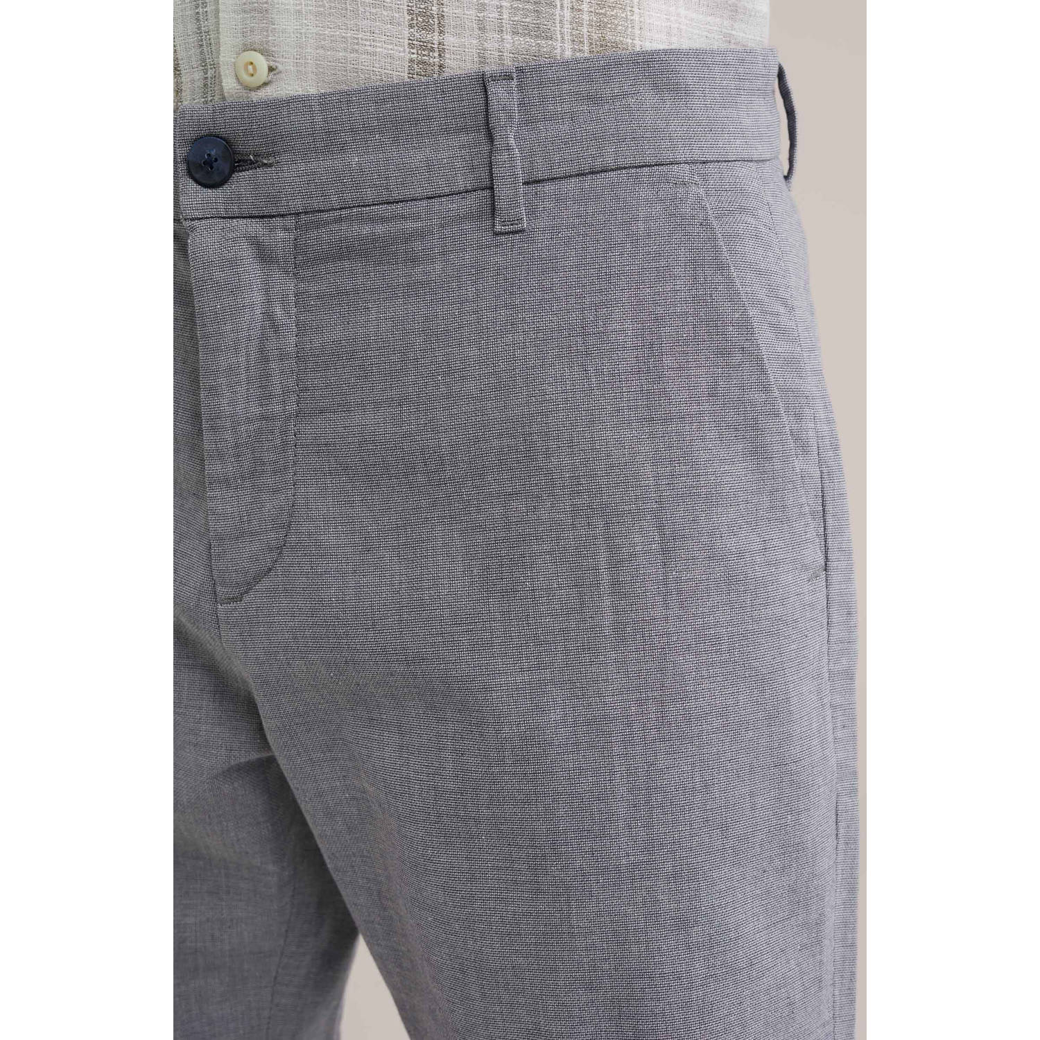 WE Fashion regular chino short donkerblauw