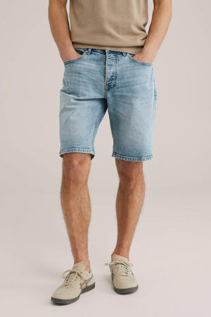 regular denim short light blue denim