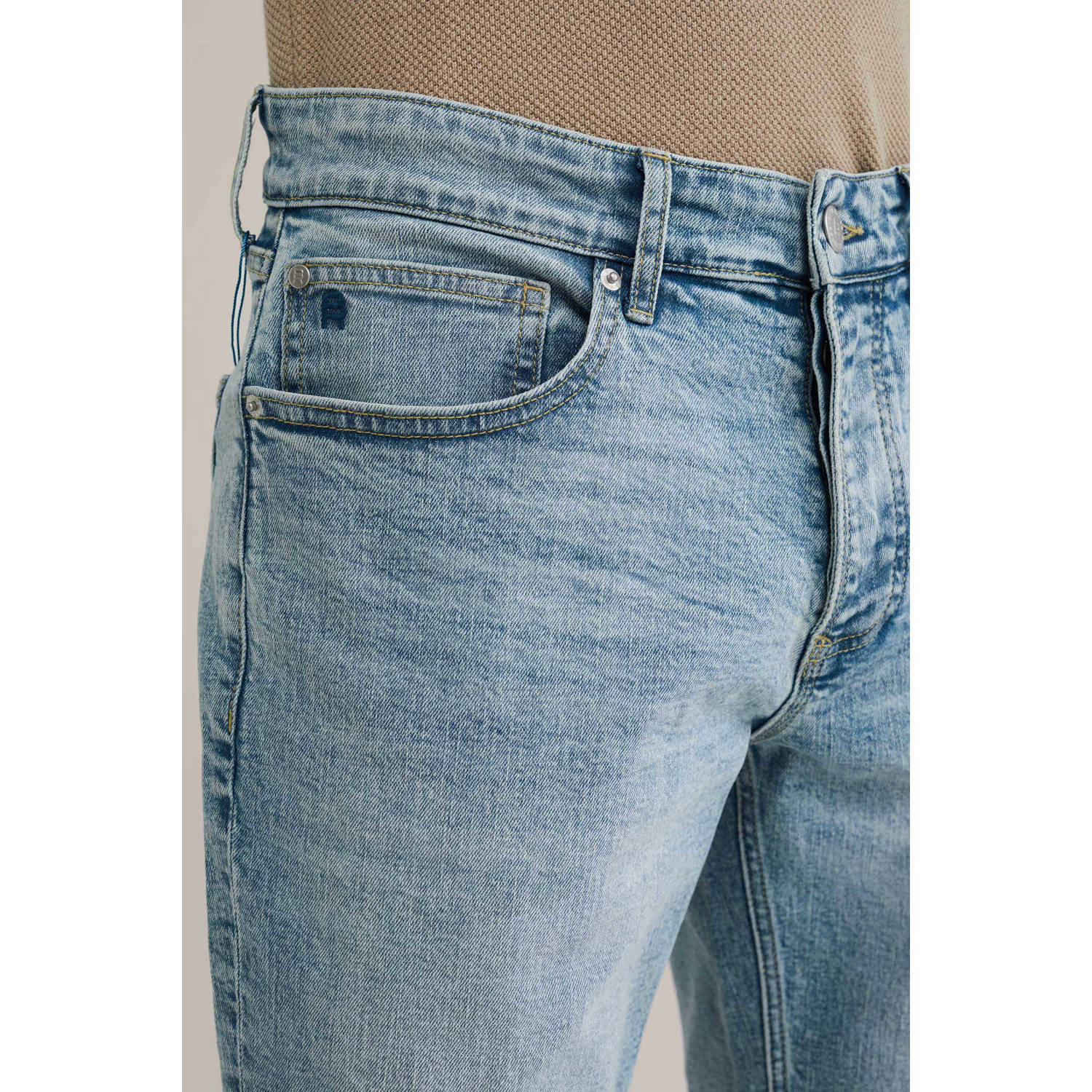 WE Fashion Blue Ridge regular denim short light blue denim