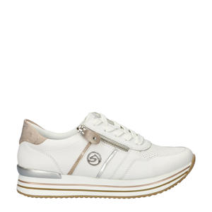   leren sneakers wit