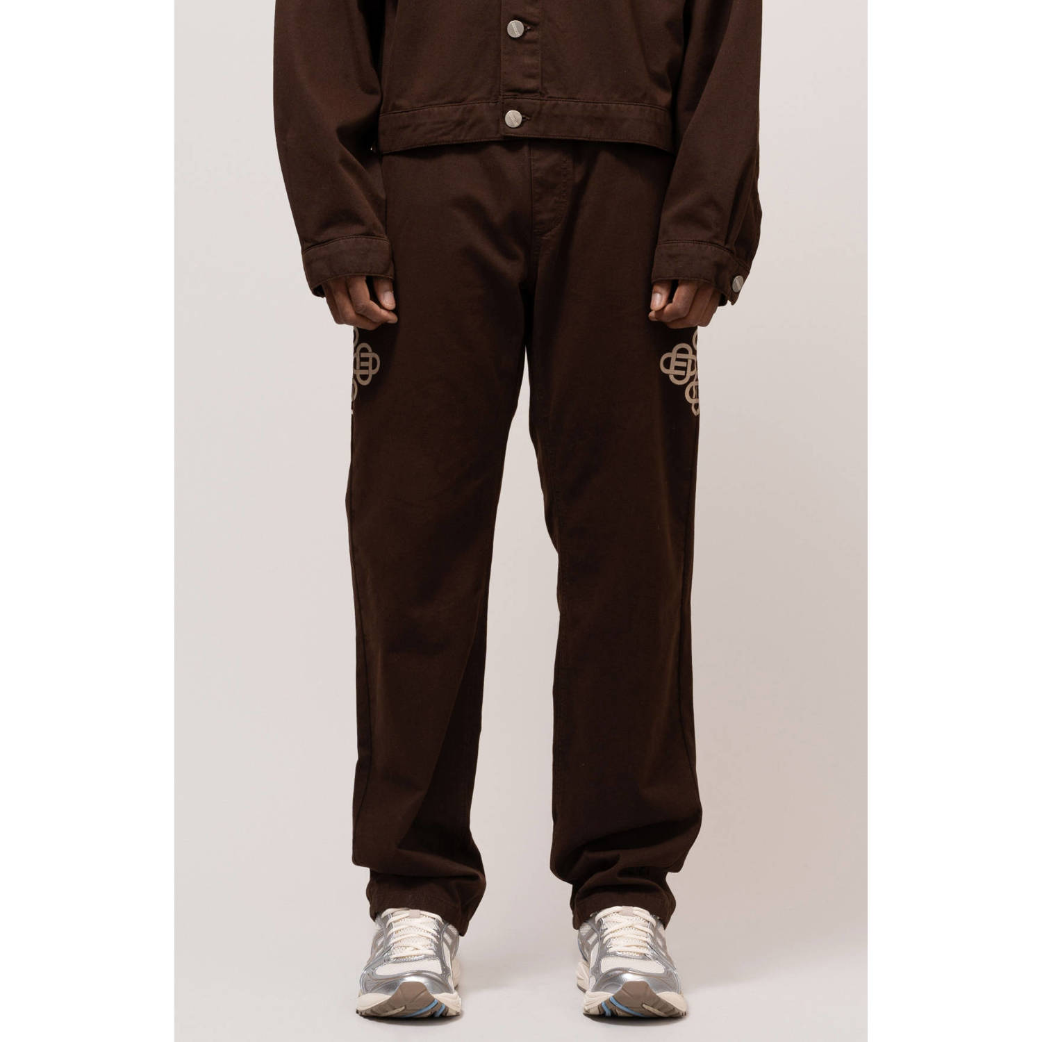 Equalité loose cargo broek donkerbruin