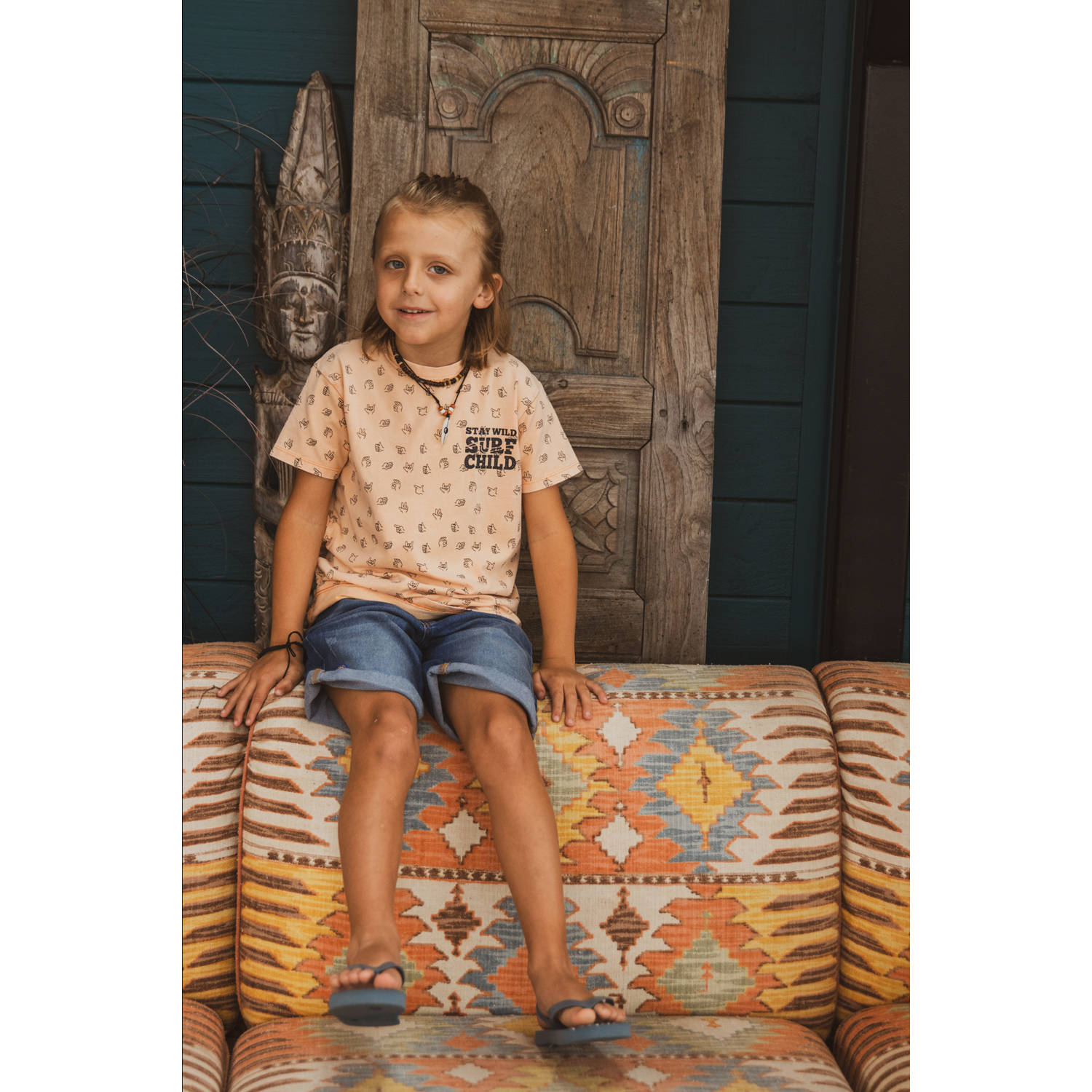 4PRESIDENT denim short medium blue denim