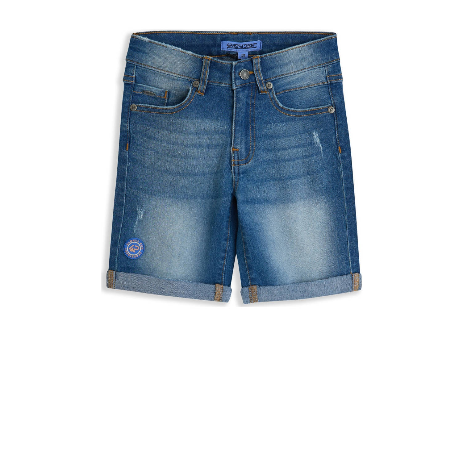 4PRESIDENT denim short medium blue denim