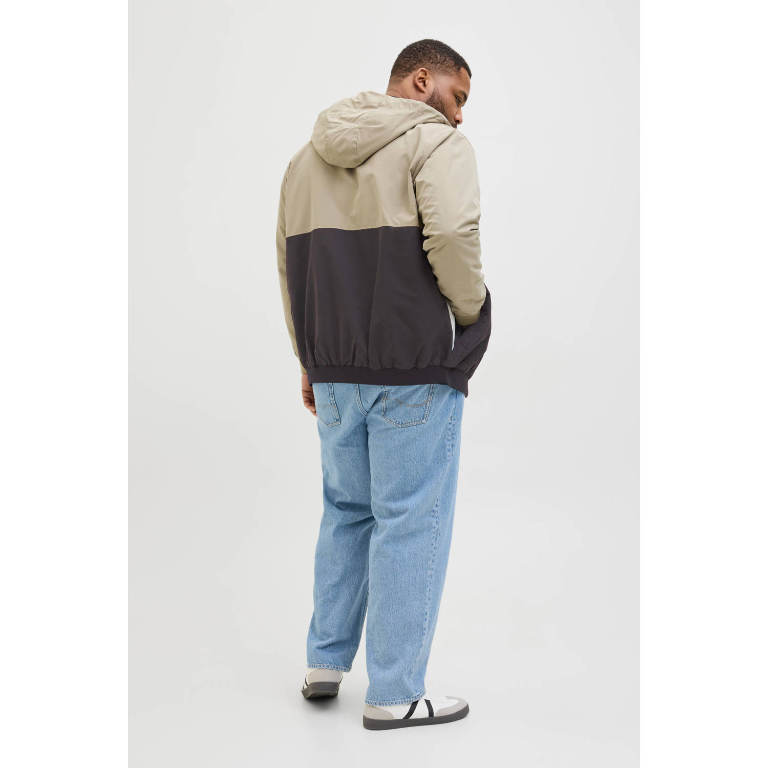 JACK & JONES PLUS SIZE tussenjas lichtbruin zwart