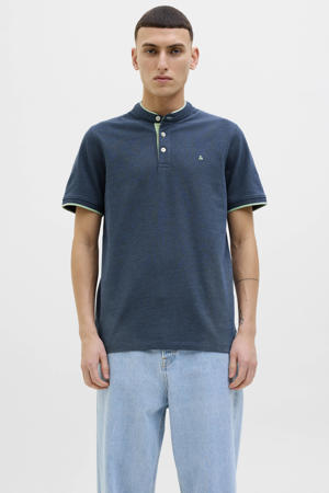 slim polo donkerblauw