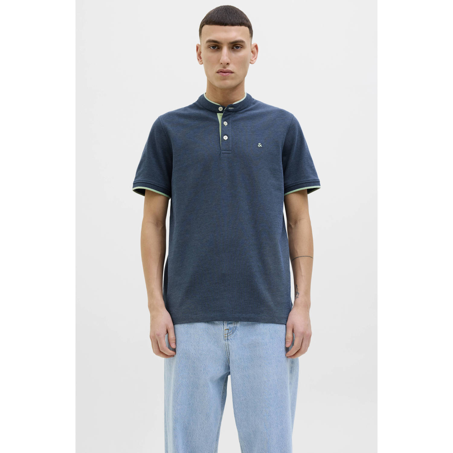 Jack & Jones Poloshirt JJEPAULOS MAO POLO met geborduurd logo