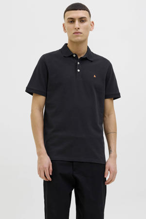 slim fit polo JJEPAULOS zwart