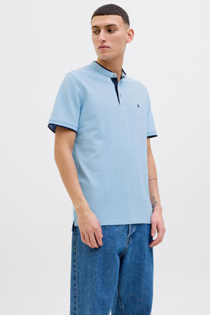 slim polo lichtblauw