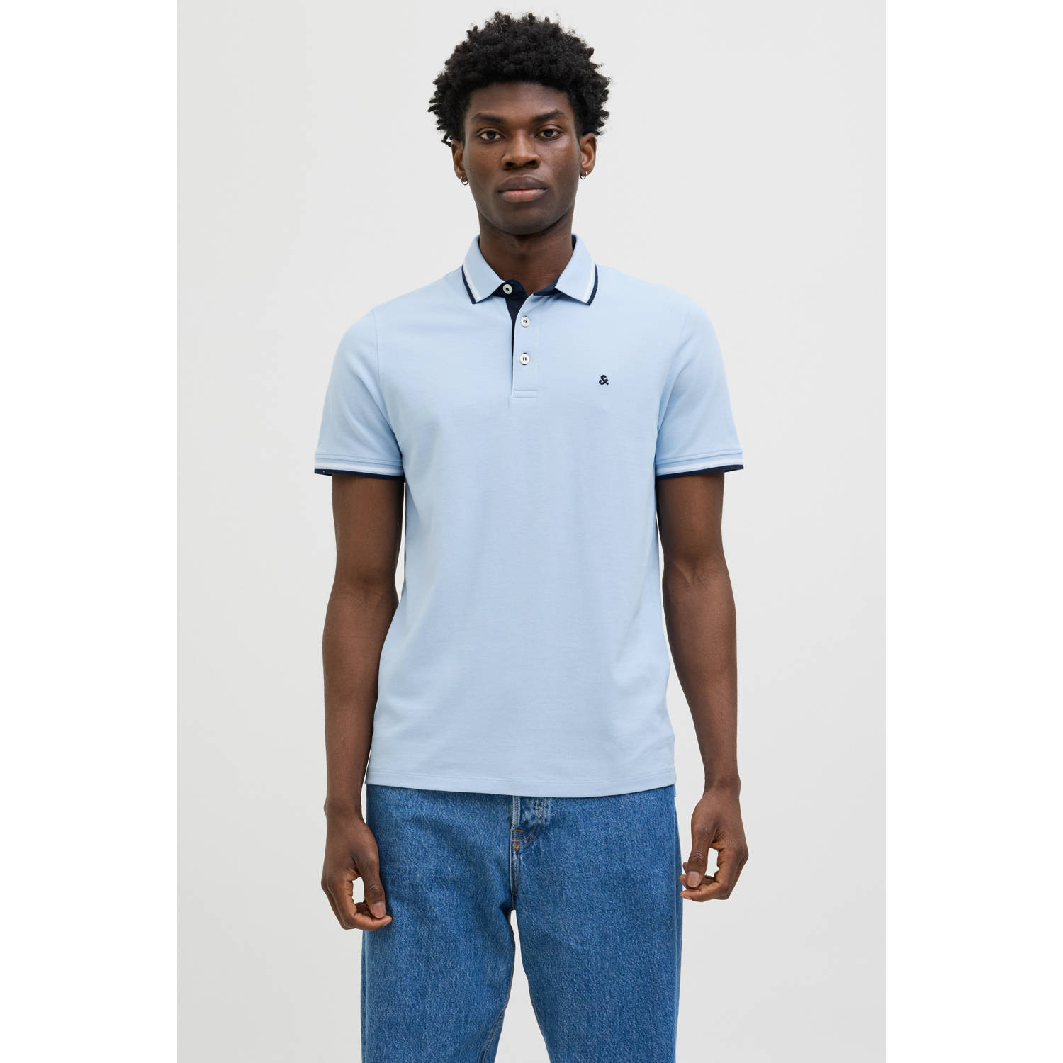 Jack & jones Slim fit poloshirt met logostitching model 'PAULOS'