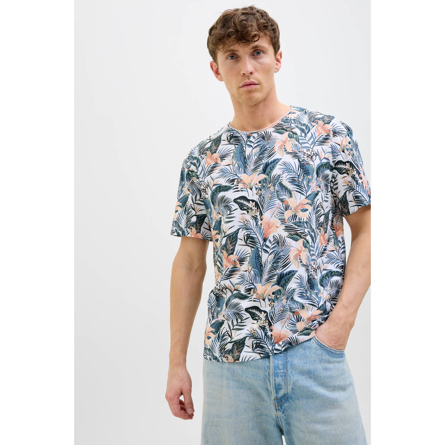 Jack & Jones Shirt met ronde hals JJEBRYAN AOP TEE S S O-NECK NOOS
