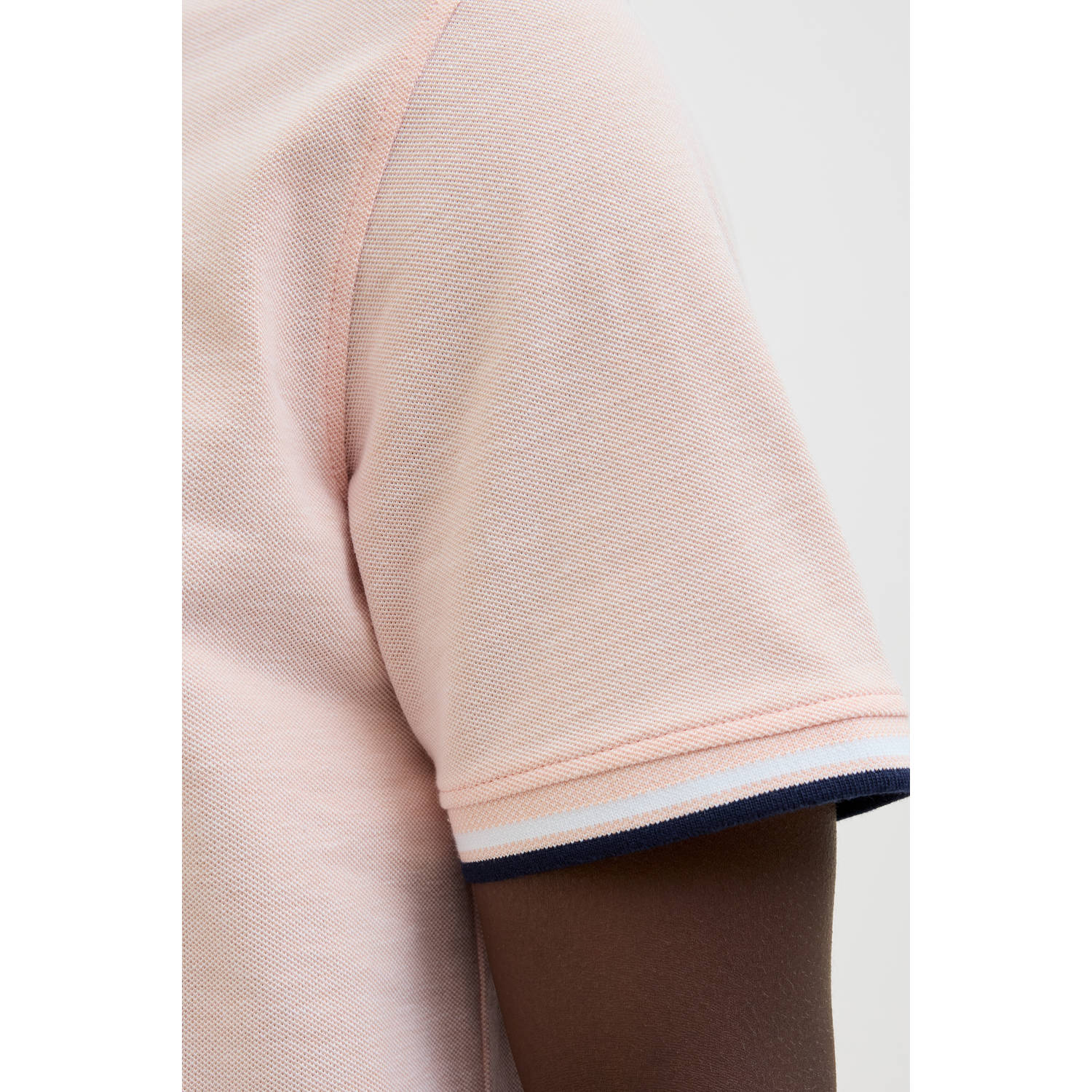 JACK & JONES ESSENTIALS slim fit polo JJEPAULOS zalm