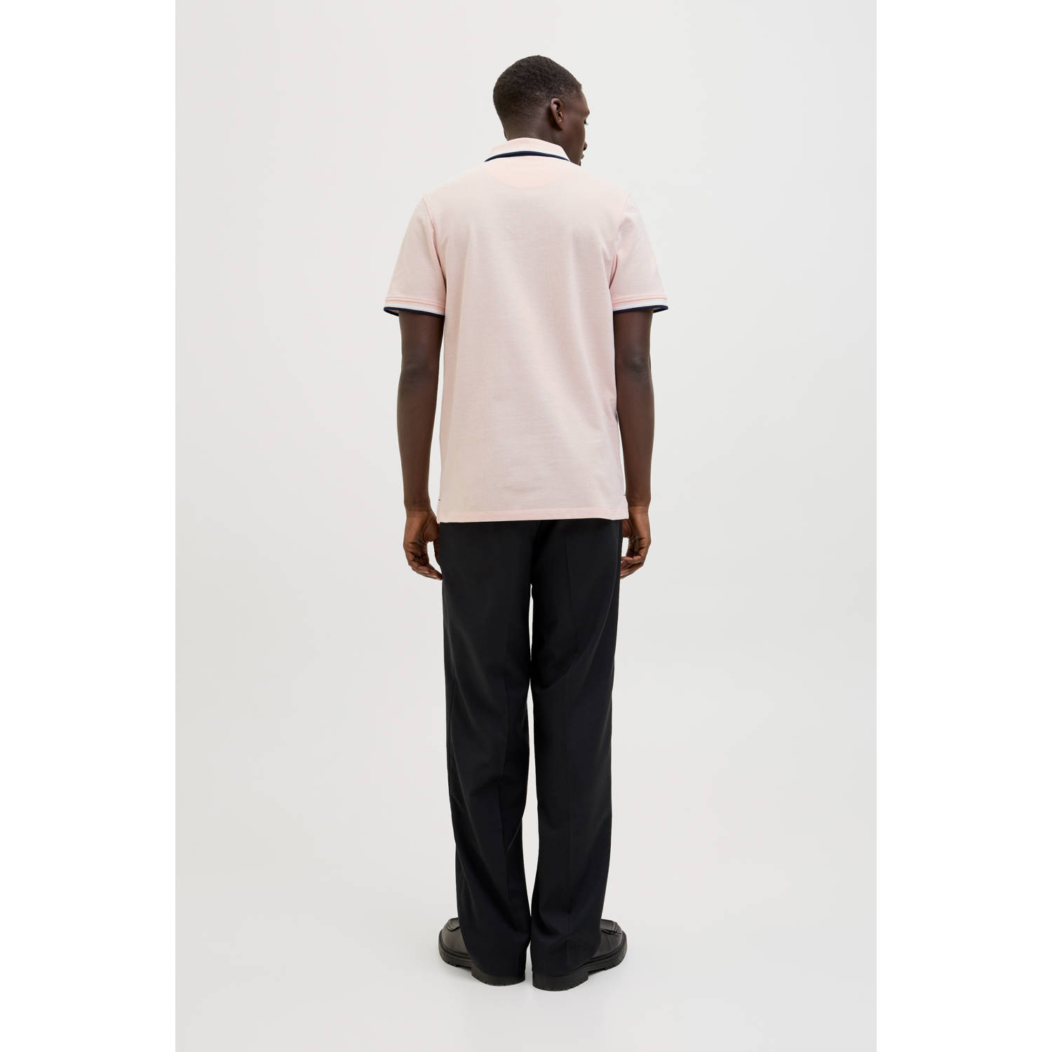 JACK & JONES ESSENTIALS slim fit polo JJEPAULOS zalm