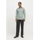 JACK & JONES ESSENTIALS super slim fit overhemd JJPRPARMA grijsgroen