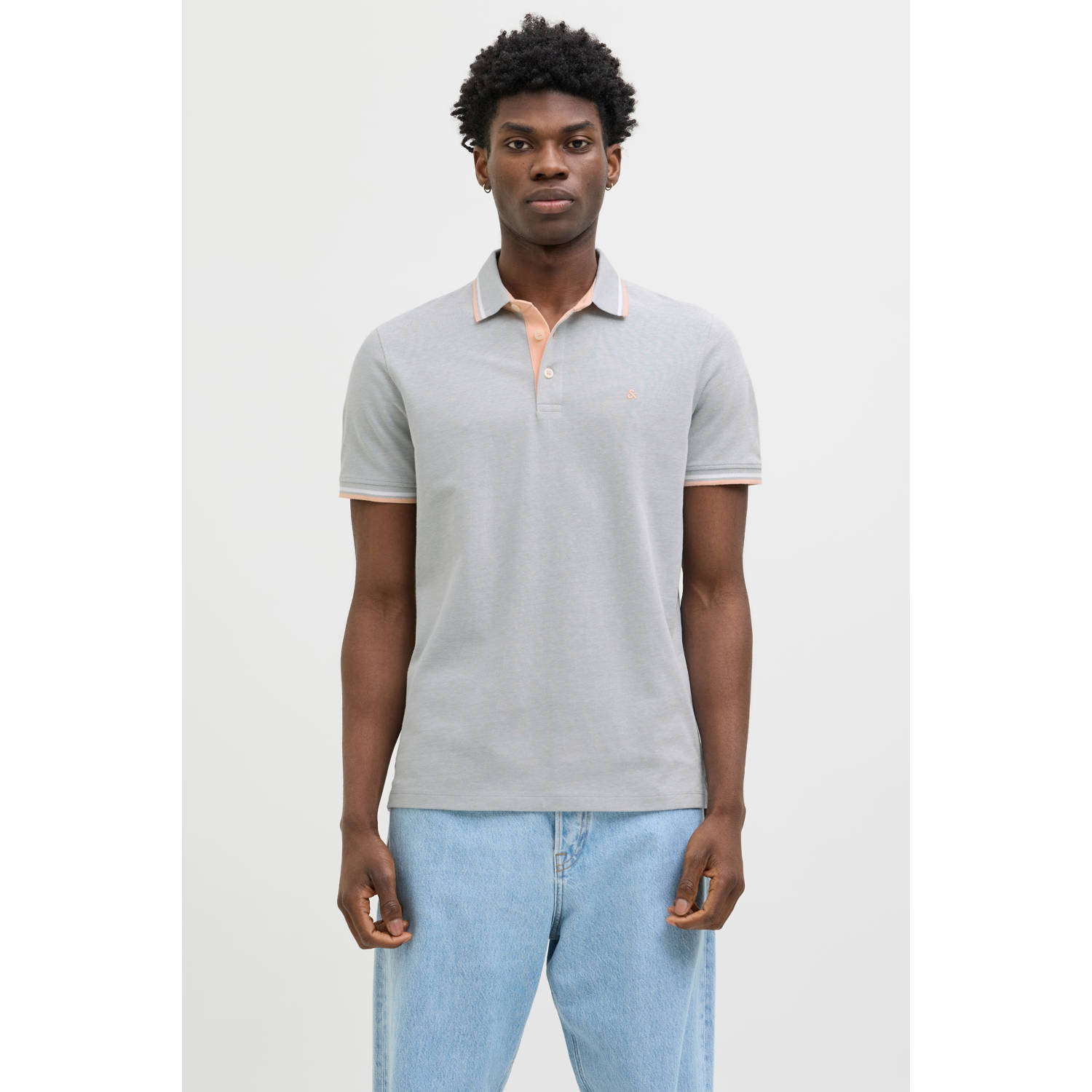 Jack & jones Slim fit poloshirt met logostitching model 'PAULOS'
