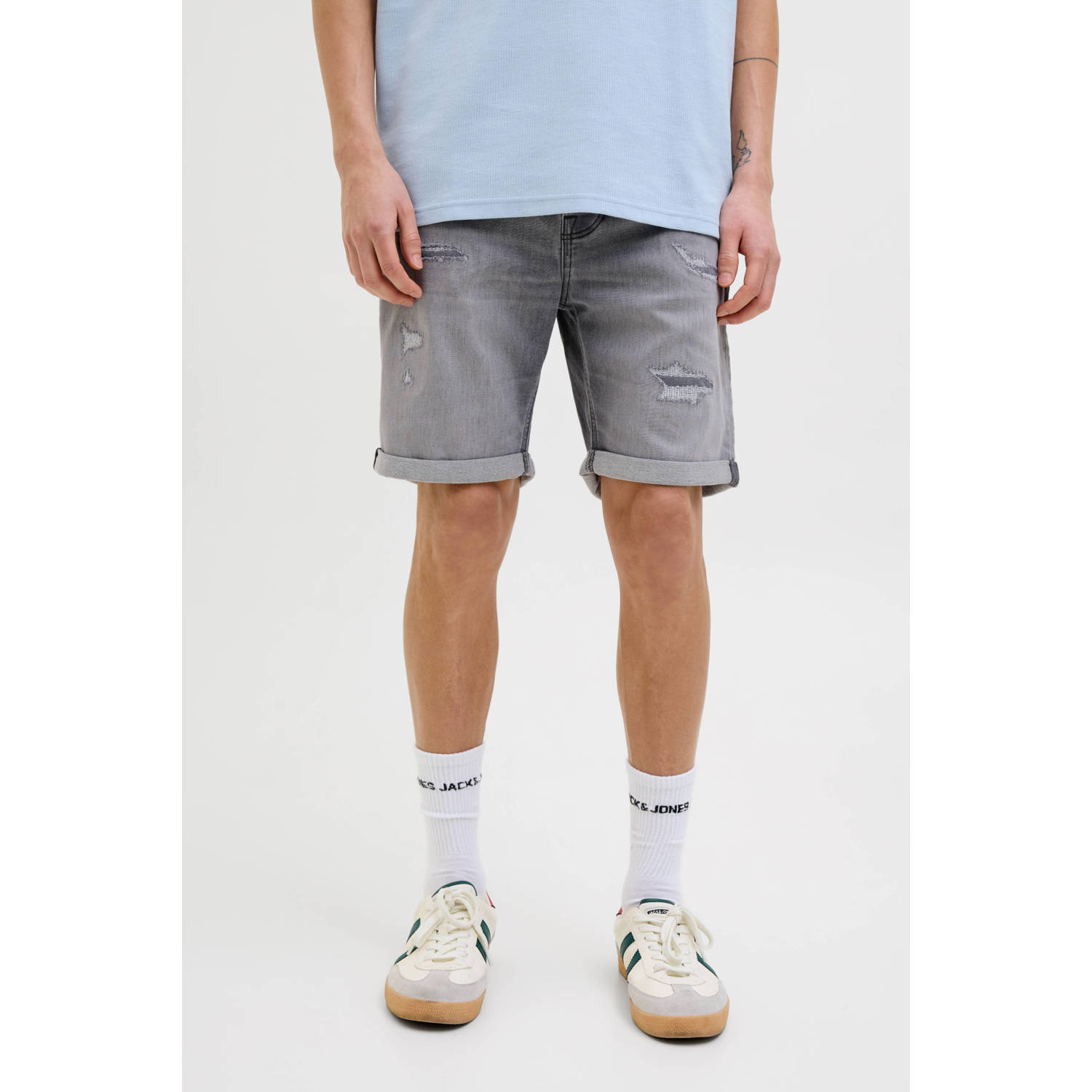 JACK & JONES JEANS INTELLIGENCE denim regular denim short grey denim