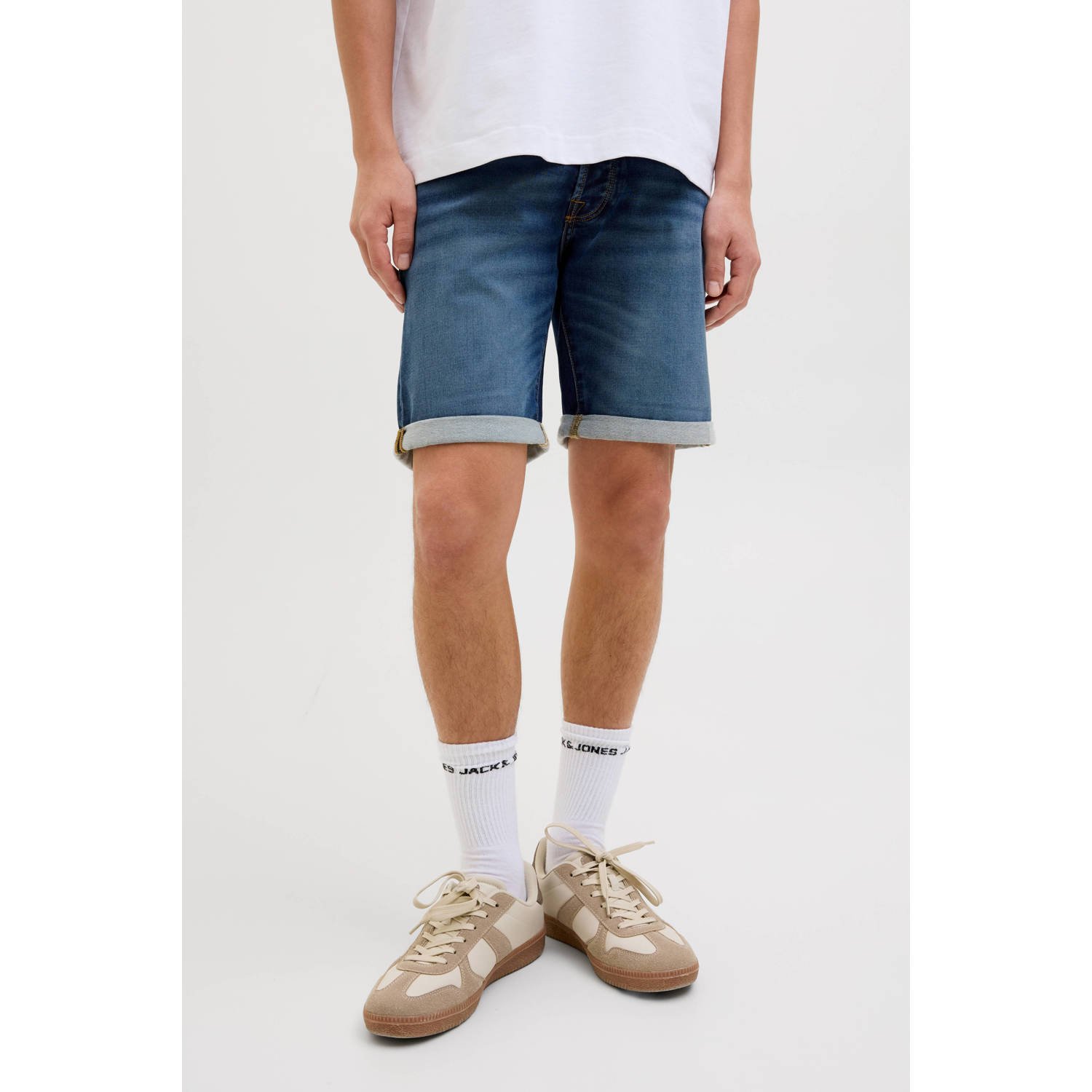JACK & JONES JEANS INTELLIGENCE regular denim short blauw