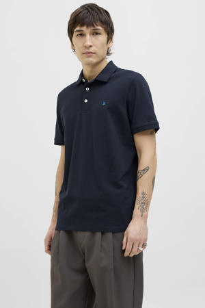 slim fit polo JJEPAULOS donkerblauw