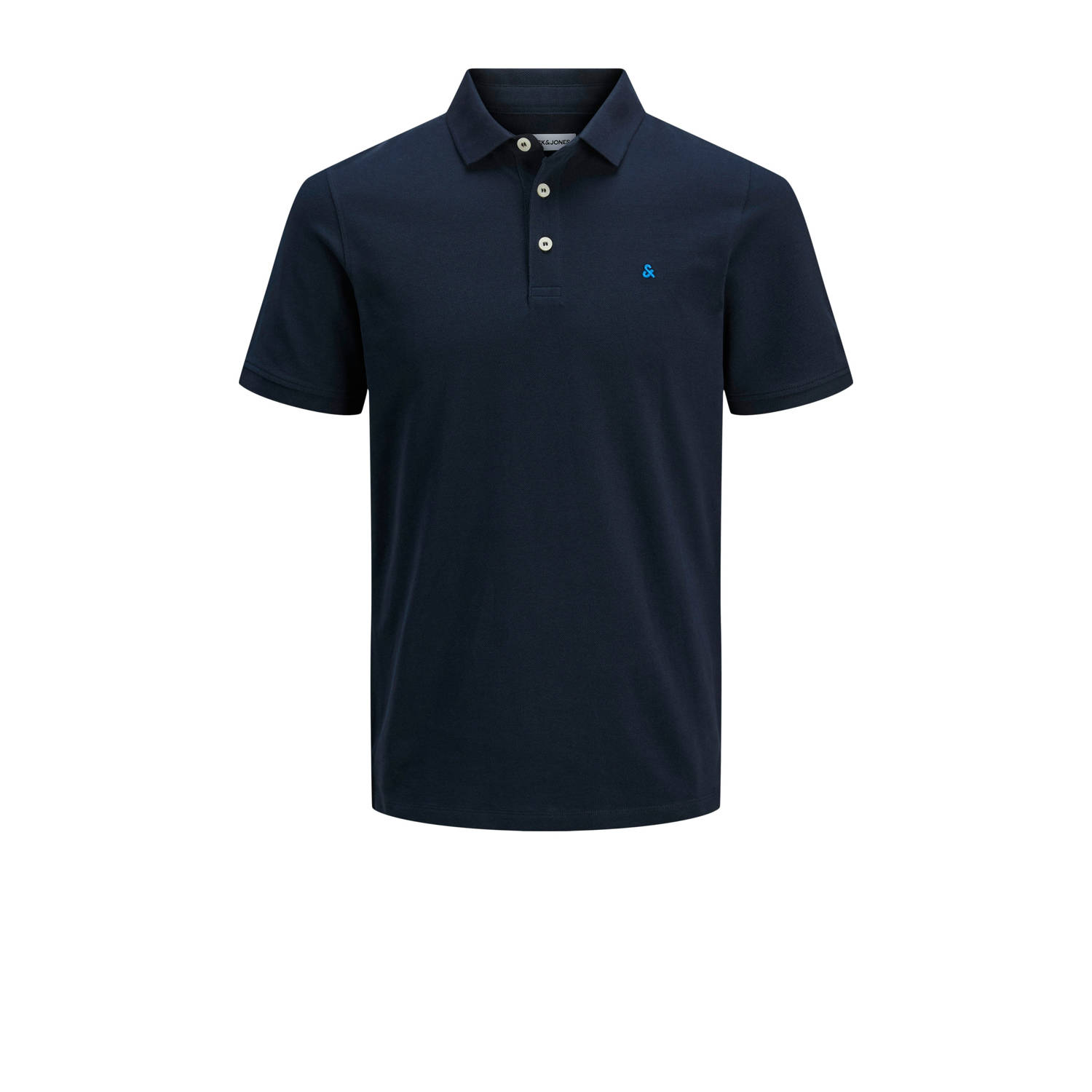 JACK & JONES ESSENTIALS slim fit polo JJEPAULOS donkerblauw