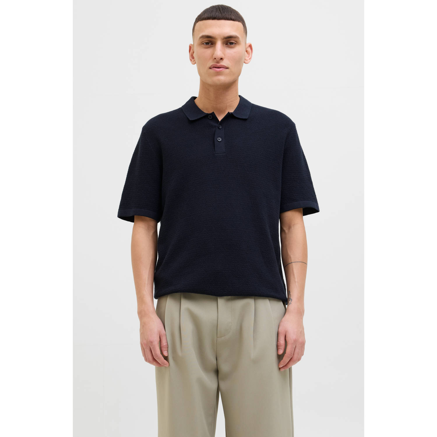 Jack & jones Regular fit poloshirt met labelstitching model 'GEORGE'