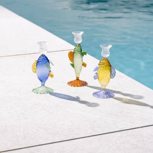 &k amsterdam kandelaar Fish groen (21 cm) afbeelding