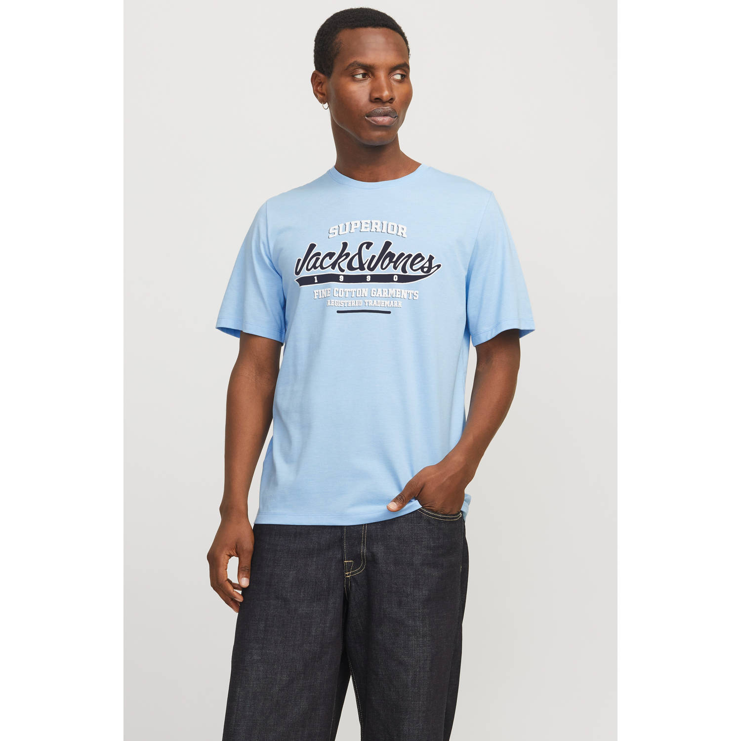 JACK & JONES ESSENTIALS T-shirt lichtblauw