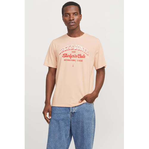 JACK & JONES ESSENTIALS T-shirt zalm afbeelding