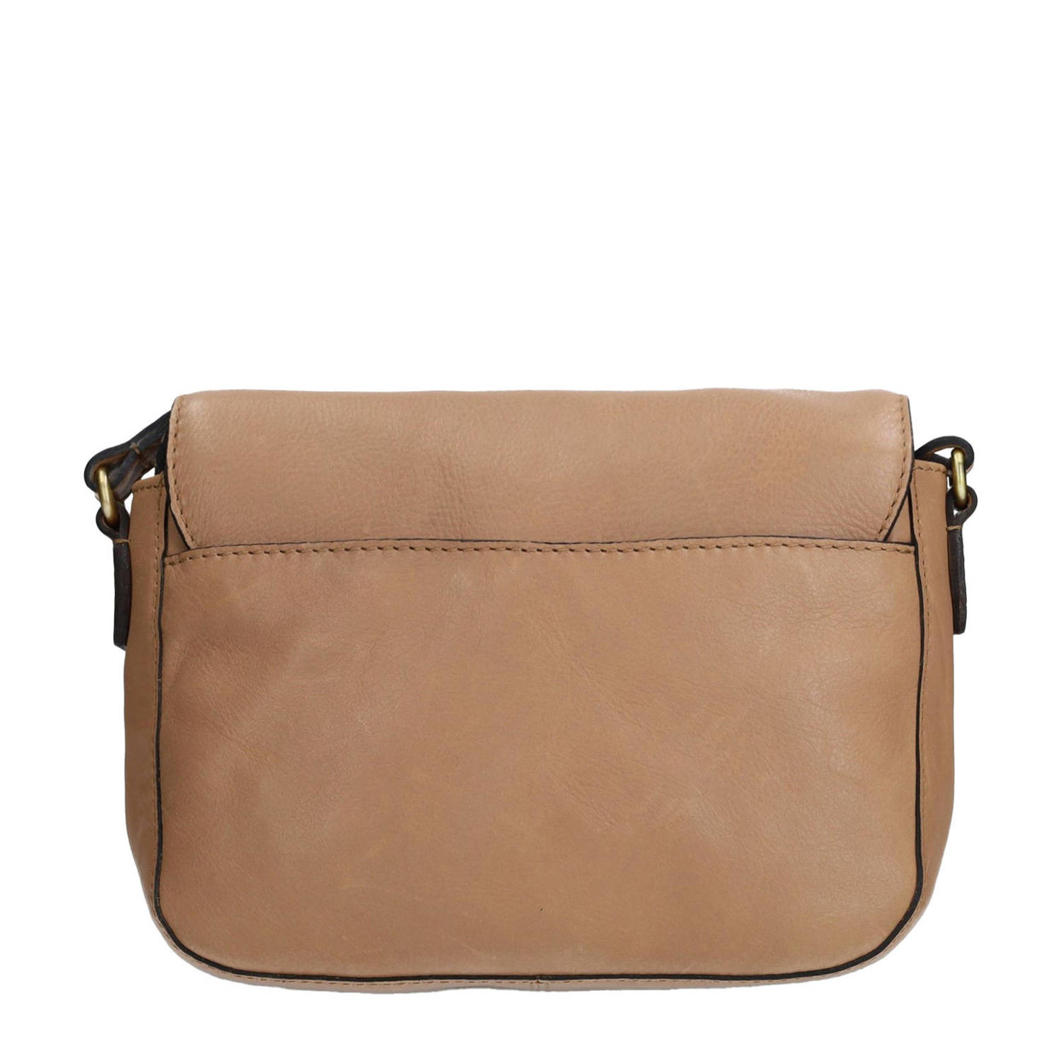 Manfield leren crossbody tas bruin