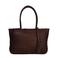 Manfield leren gevlochten shopper bruin