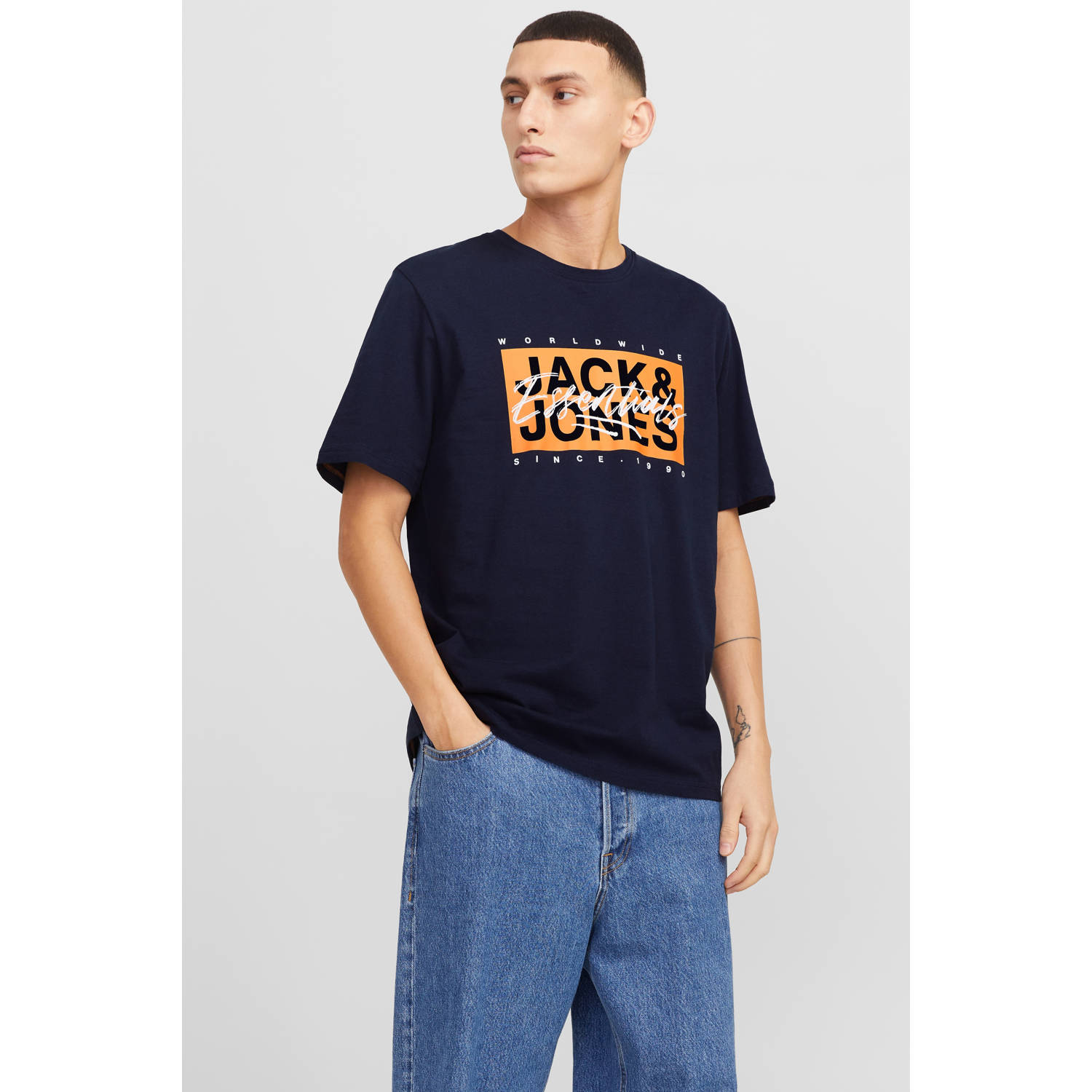 JACK & JONES T-shirt donkerblauw