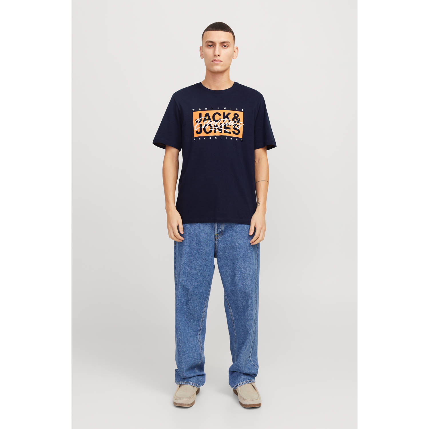 JACK & JONES T-shirt donkerblauw