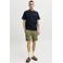 JACK & JONES ESSENTIALS regular polo met textuur donkerblauw