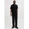 JACK & JONES ESSENTIALS regular polo met textuur zwart